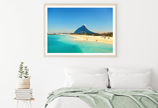 White Sand Beach View Photograph in Dubai Home Decor Premium Quality Poster Print Choose Your Sizes