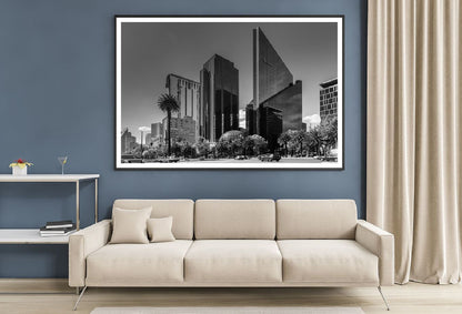 Modern Skyscrapers B&W Photograph Home Decor Premium Quality Poster Print Choose Your Sizes