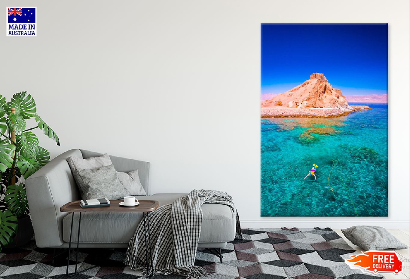 Hurghada Paradise Beach Scenery Photograph Print 100% Australian Made