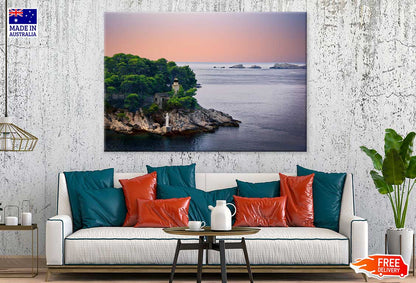 Coast Castle Sea Sunset Scenery View Photograph Print 100% Australian Made