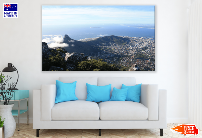 City Aerial View Print 100% Australian Made