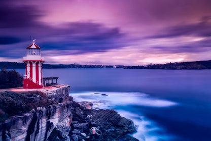 North Head Lighthouse Sea Sunset Photograph Print 100% Australian Made