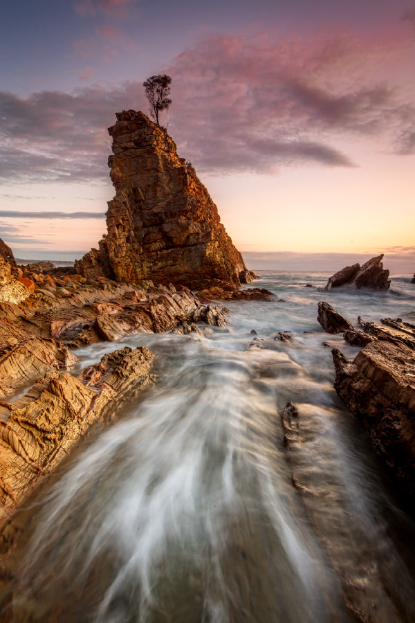 Ocean Tides Flow on Rock Sea View Photograph Home Decor Premium Quality Poster Print Choose Your Sizes