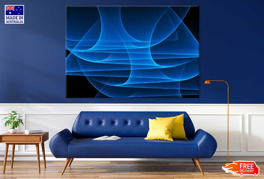 Blue Abstract Design Print 100% Australian Made