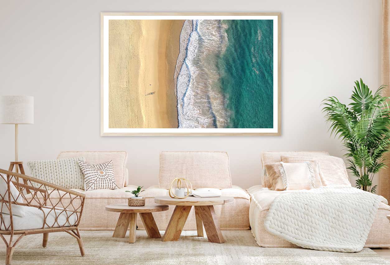 Gold Coast Sea Waves Aerial View Photograph Home Decor Premium Quality Poster Print Choose Your Sizes