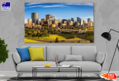 City Skyline of Calgary in Alberta Canda Print 100% Australian Made