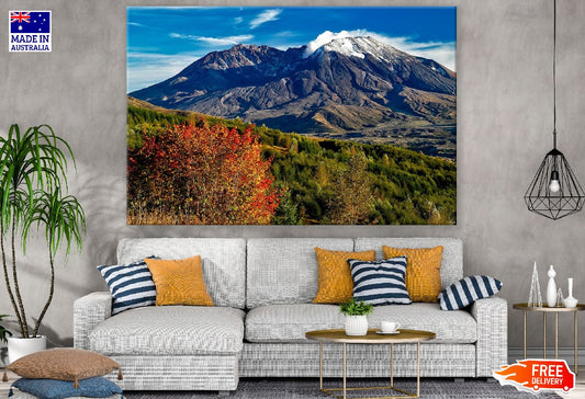 Mount st Helens & Forest Photograph Print 100% Australian Made
