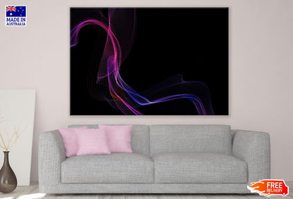 Pink & Blue Digital Lines Abstract Design Print 100% Australian Made