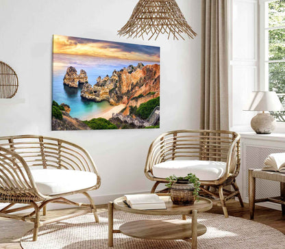 Bella Home Camilo Beach in Lagos Portugal Print Canvas Ready to hang