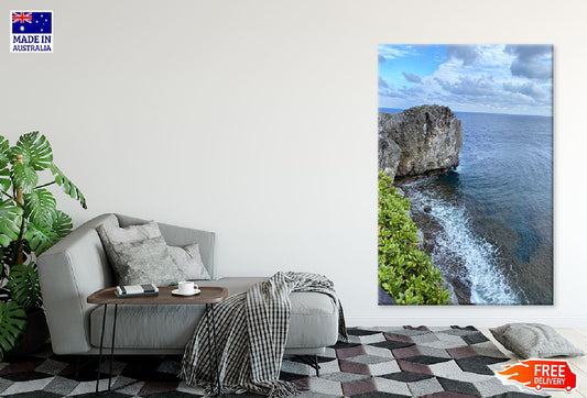 Cape Maeda Beach with Cliff View Photograph Print 100% Australian Made