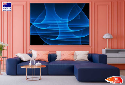 Blue Abstract Design Print 100% Australian Made
