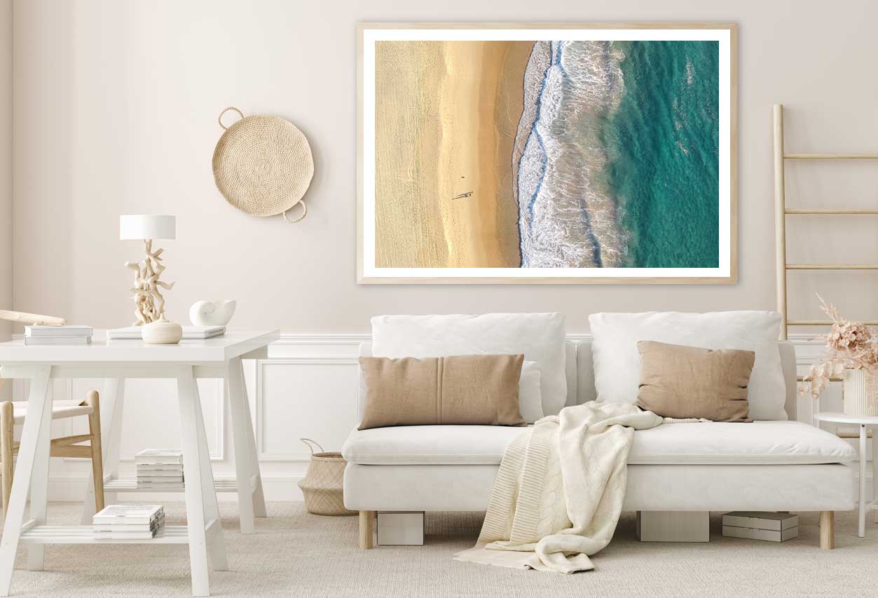 Gold Coast Sea Waves Aerial View Photograph Home Decor Premium Quality Poster Print Choose Your Sizes