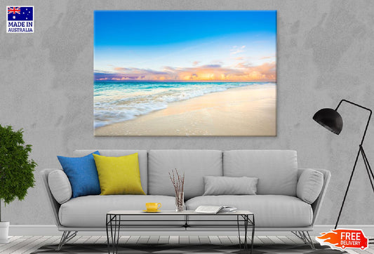Blue Caribbean Sea & Sky Scenery Photograph Print 100% Australian Made