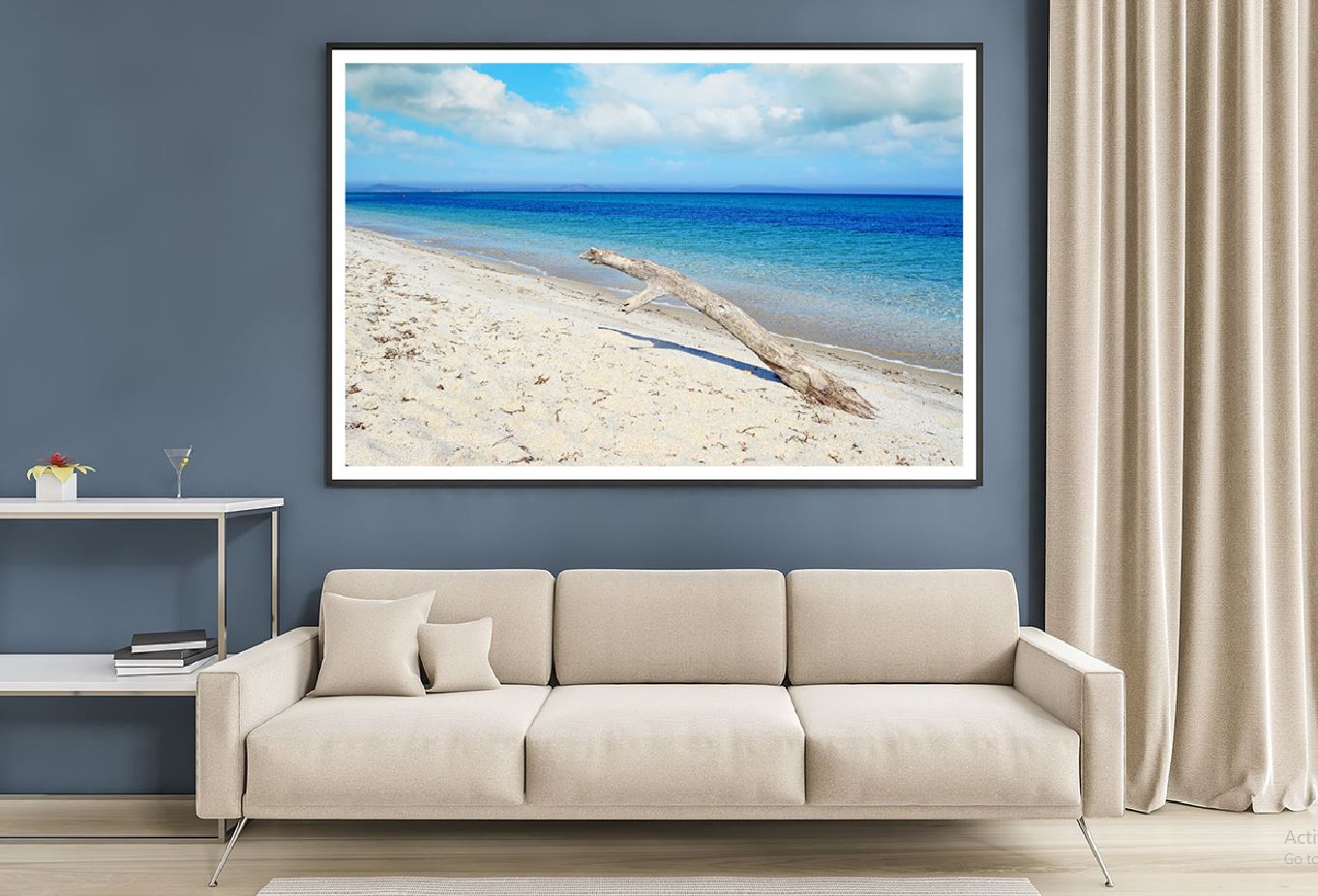 White Driftwood Tropical Beach View Photograph Home Decor Premium Quality Poster Print Choose Your Sizes