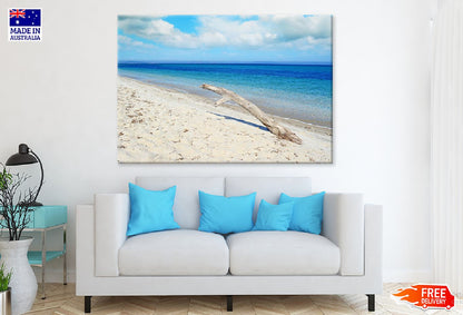 White Driftwood Tropical Beach Photograph Print 100% Australian Made