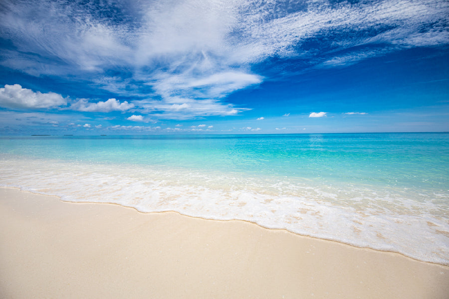 Sandy Sea & Blue Summer Sky View Photograph Home Decor Premium Quality Poster Print Choose Your Sizes