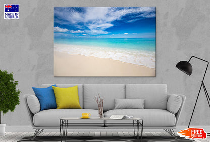 Sandy Sea & Blue Summer Sky View Photograph Print 100% Australian Made