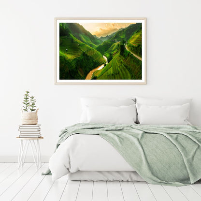 Paddy Field in Vietnam Photograph Home Decor Premium Quality Poster Print Choose Your Sizes