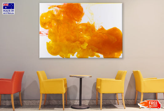 Orange Smoke Abstract Design Print 100% Australian Made