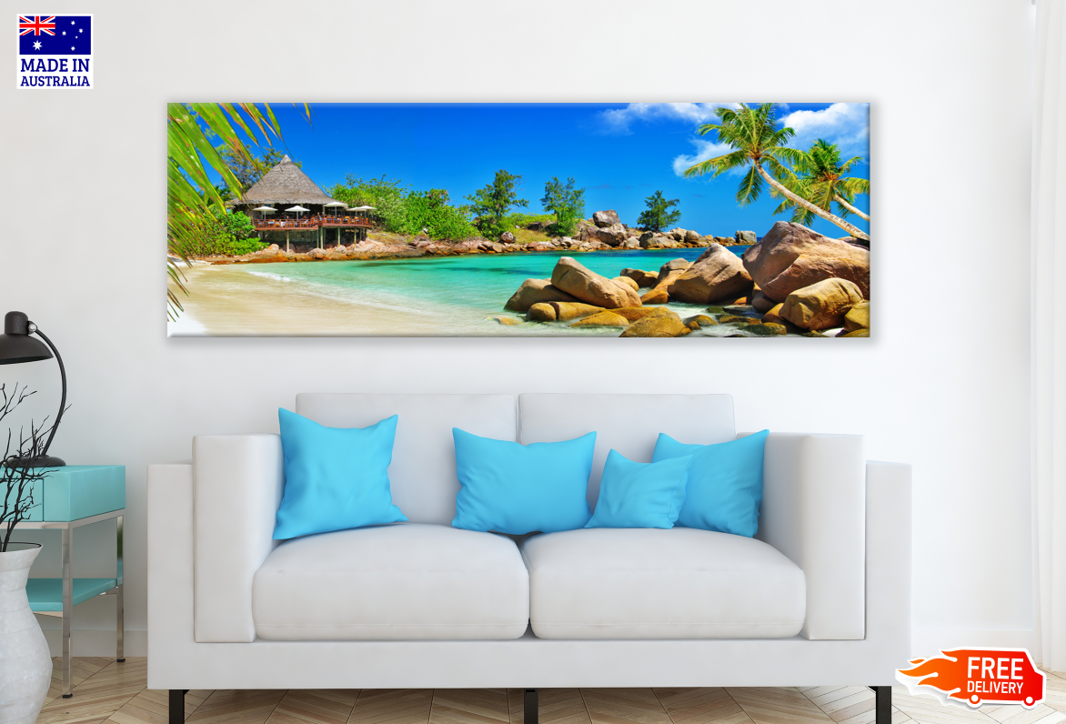 Panoramic Canvas Stunning Beach High Quality 100% Australian made wall Canvas Print ready to hang