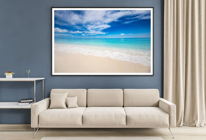 Sandy Sea & Blue Summer Sky View Photograph Home Decor Premium Quality Poster Print Choose Your Sizes