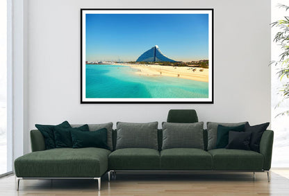 White Sand Beach View Photograph in Dubai Home Decor Premium Quality Poster Print Choose Your Sizes