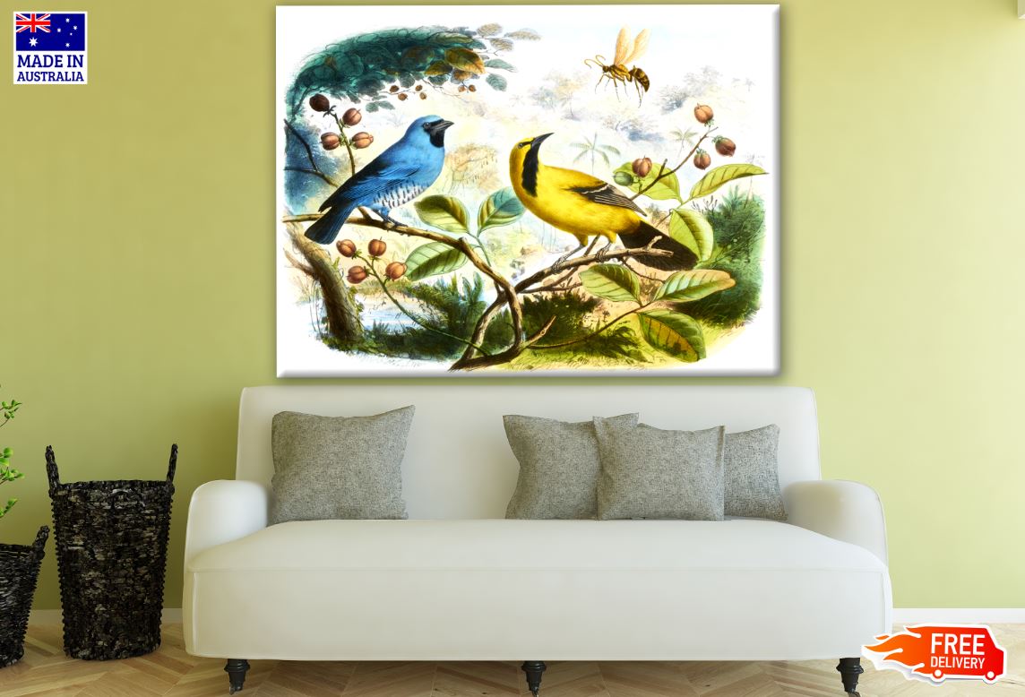 Birds Watercolor Painting Print 100% Australian Made