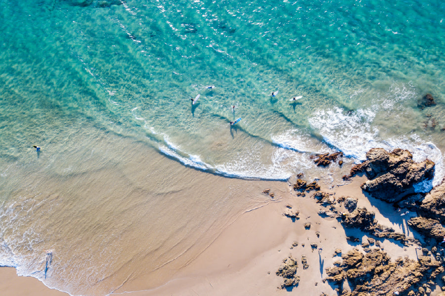 Byron Bay Clear Water Aerial View Photograph Print 100% Australian Made