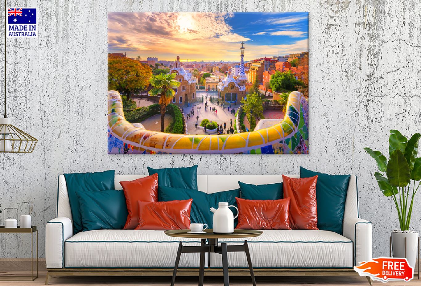 City from Park Guell Photograph in Barcelona Print 100% Australian Made