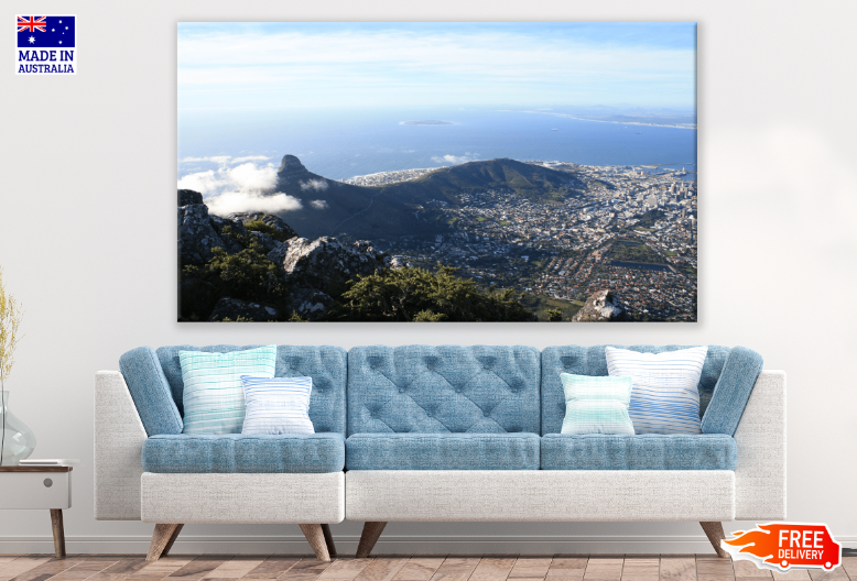 City Aerial View Print 100% Australian Made