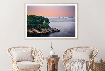 Coast Castle Sea Sunset Scenery Photograph Home Decor Premium Quality Poster Print Choose Your Sizes