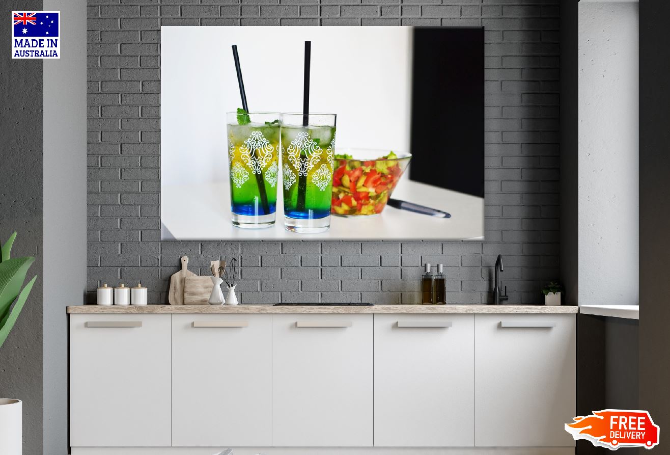 Cocktail Glasses and Fruit Salad Photograph Print 100% Australian Made