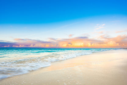 Blue Caribbean Sea & Sky Scenery Photograph Print 100% Australian Made