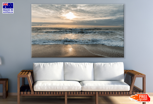 Sea Waves & Sunset Scenery Print 100% Australian Made