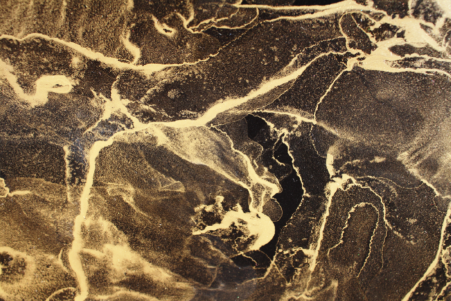 Brown & Gold Abstract Design Print 100% Australian Made
