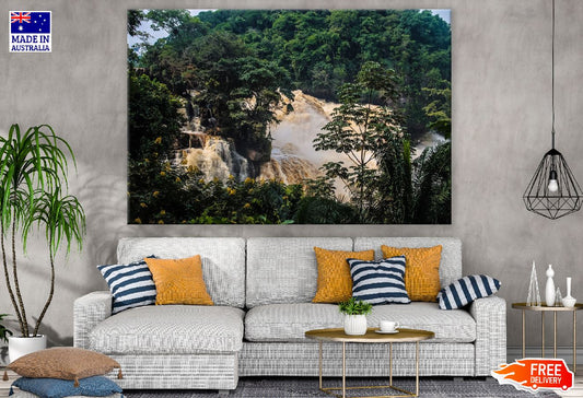 Congo Basin Forest Waterfall View Photograph Print 100% Australian Made