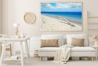 White Driftwood Tropical Beach View Photograph Home Decor Premium Quality Poster Print Choose Your Sizes