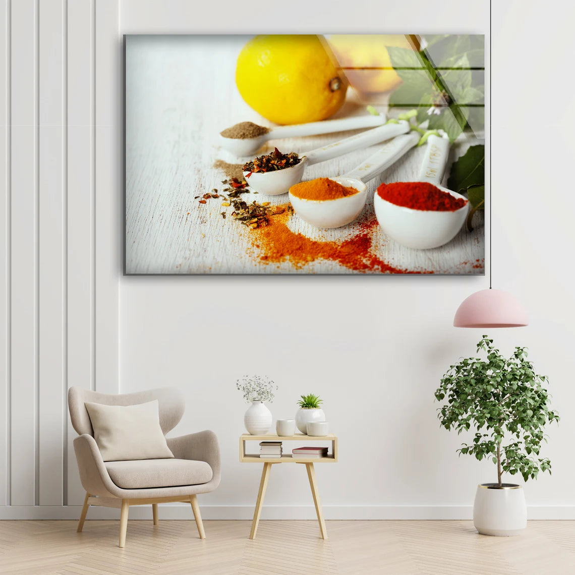 Spices on Spoons Photograph Acrylic Glass Print Tempered Glass Wall Art 100% Made in Australia Ready to Hang