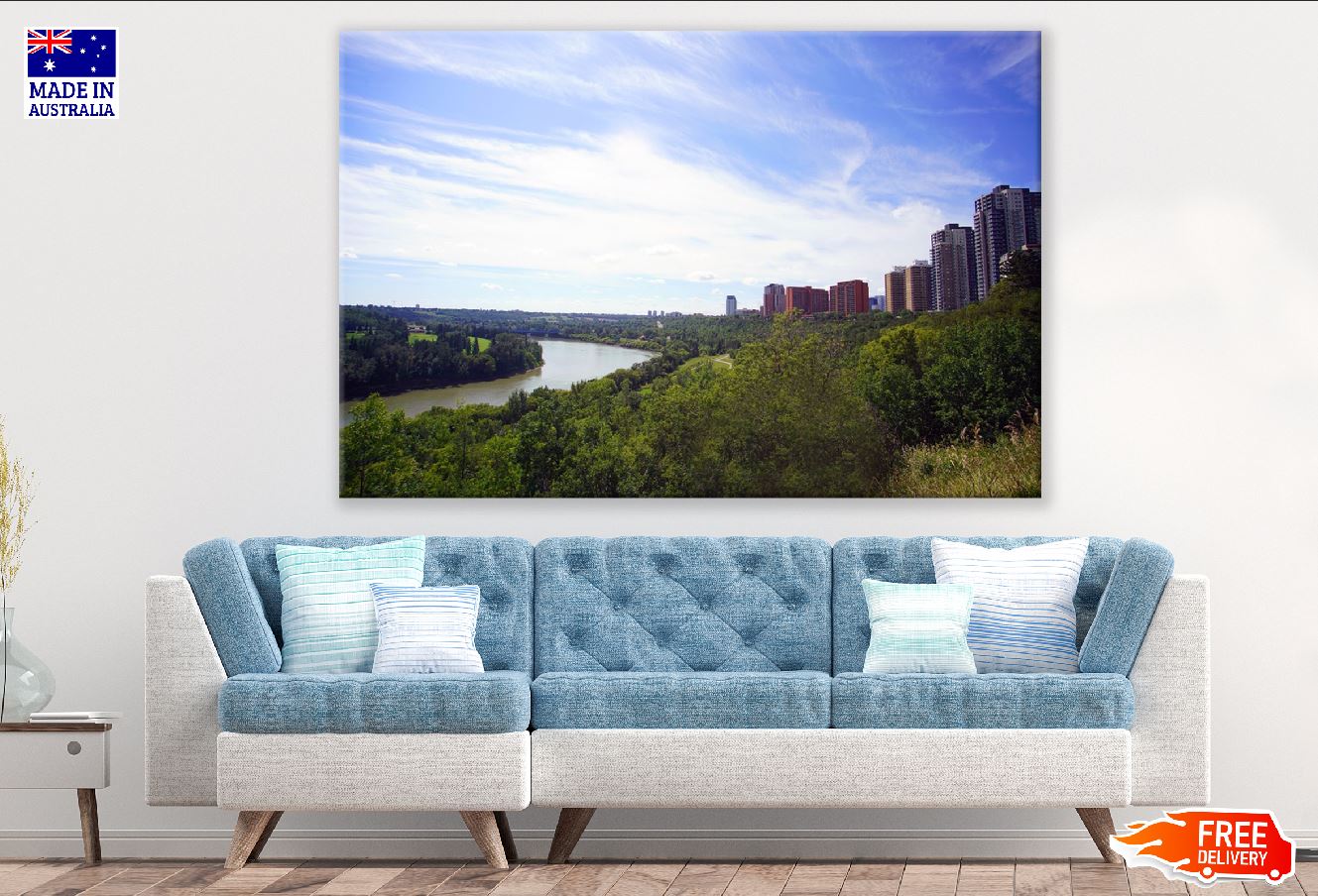 Cityscape & Lake Photograph Print 100% Australian Made