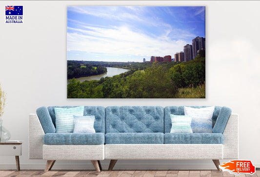 Cityscape & Lake Photograph Print 100% Australian Made