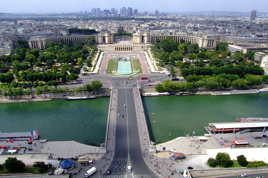Trocadéro Gardens Aerial View Photograph, Paris Print 100% Australian Made
