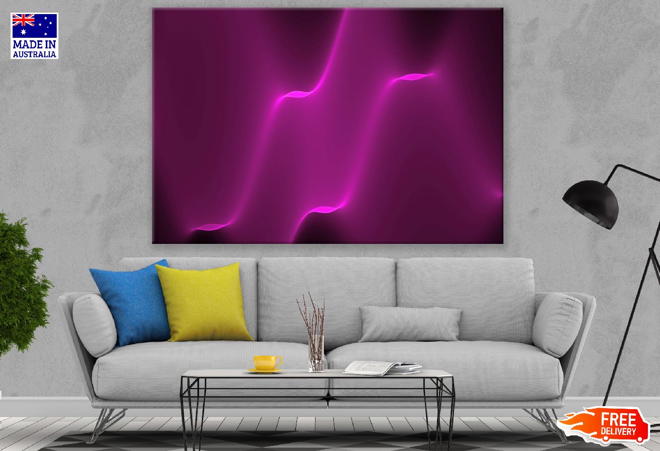 Purple 3D Shape Abstract Design Print 100% Australian Made