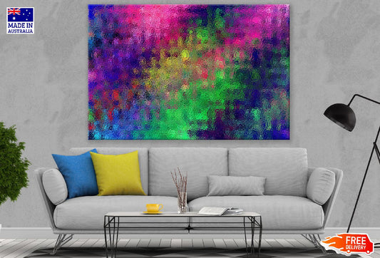 Green Pink & Blue Abstract Design Print 100% Australian Made