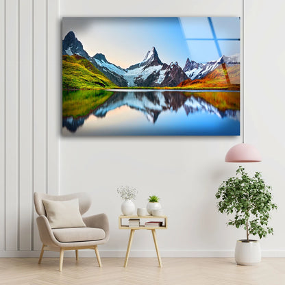 Mountain & Lake Scenery Photograph Acrylic Glass Print Tempered Glass Wall Art 100% Made in Australia Ready to Hang