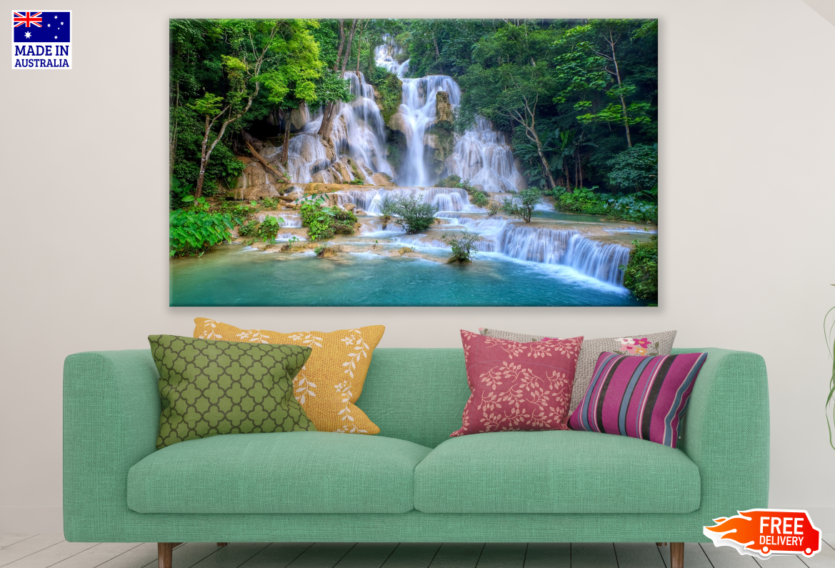 Stunning Waterfall in Forest Photograph Print 100% Australian Made