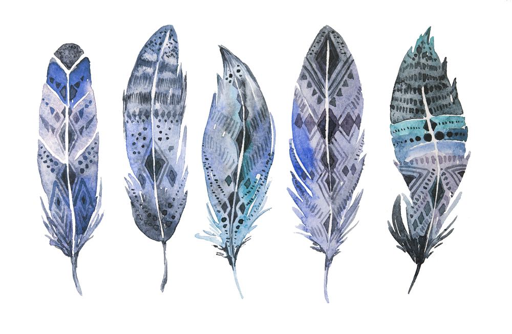 Feathers Abstract Painting Home Decor Premium Quality Poster Print Choose Your Sizes