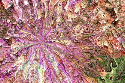 Pink & Brown Swirl Art Abstract Design Print 100% Australian Made