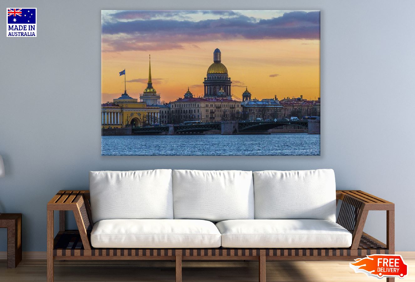 St. Petersburg Russia Sunset Photograph Print 100% Australian Made