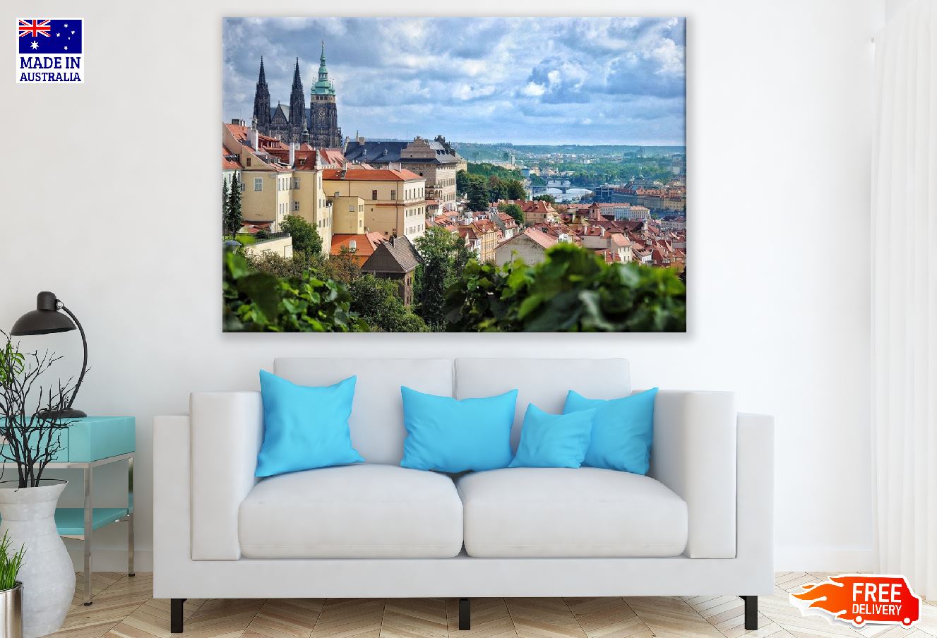 View on the Prague, Czech Republic Photograph Print 100% Australian Made