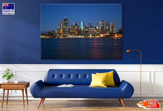 Sydney Buildings at Night Photograph, Australia Print 100% Australian Made